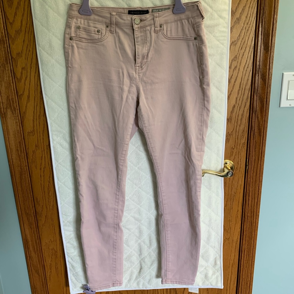 Aeropostale Cream Jeggings, size 8
